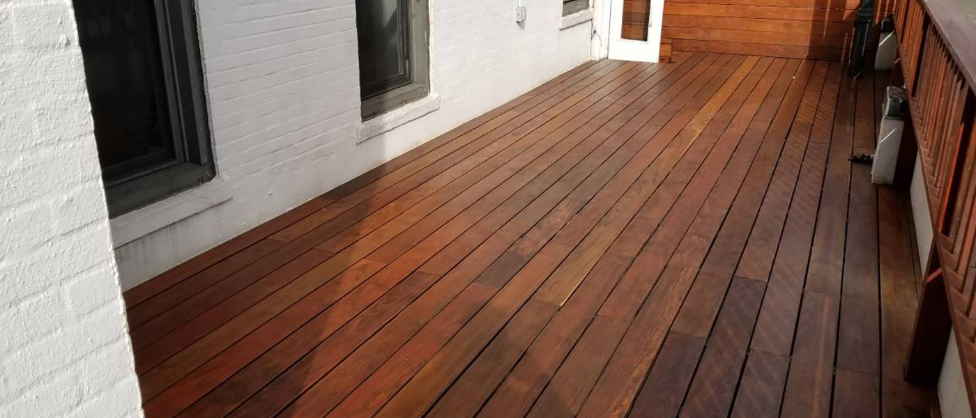 made deck refinishing Orland Park in front of the house